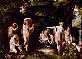 Diana And Acteon Paintings - Diana And Actaeon by Jan the elder Brueghel